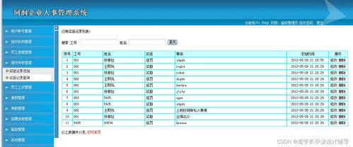 JavaWeb基于JSP的珂润企业人事管理系统开发 课程设计、大作业与毕业设计源码实践